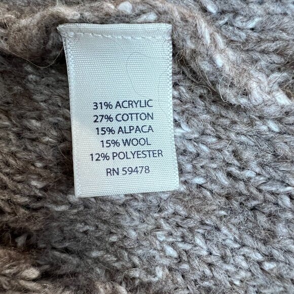 Between Me & You Sweater Dress Small A-Line Open Knit 3/4 Sleeve Wool Alpaca S - Picture 10 of 11